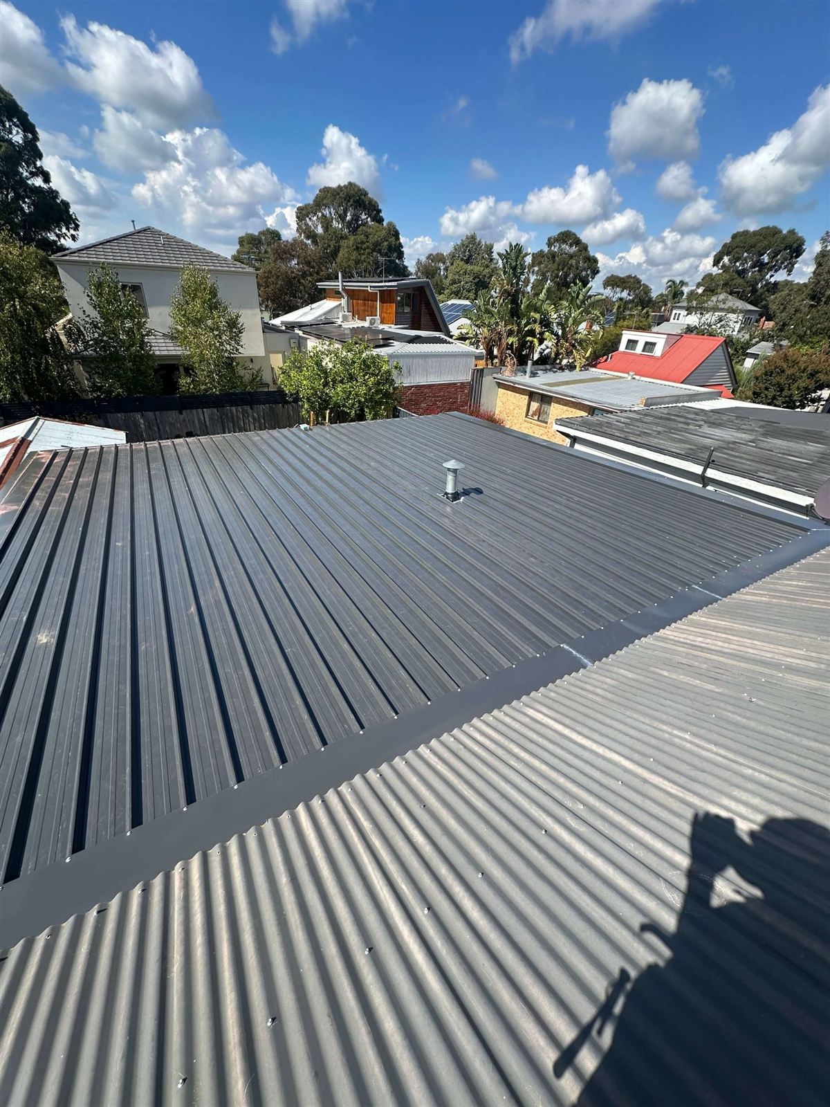 Suburban Brisbane rooftops in Wynnum